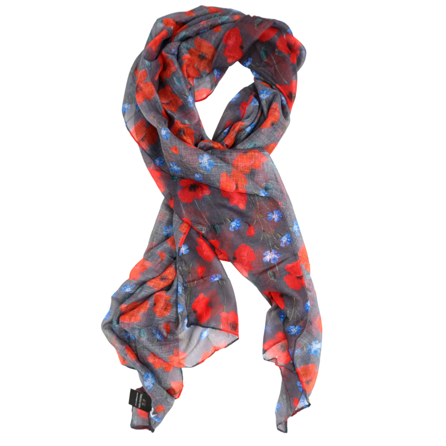 Lightweight All Seasons Floral Poppy Scarf (bestseller)